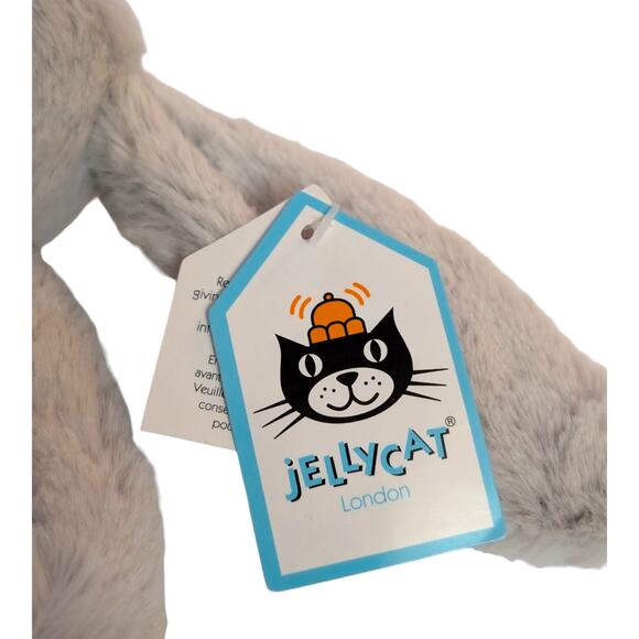 JellyCat London 7" Bashful Silver Bunny With Tag - Picture 3 of 7